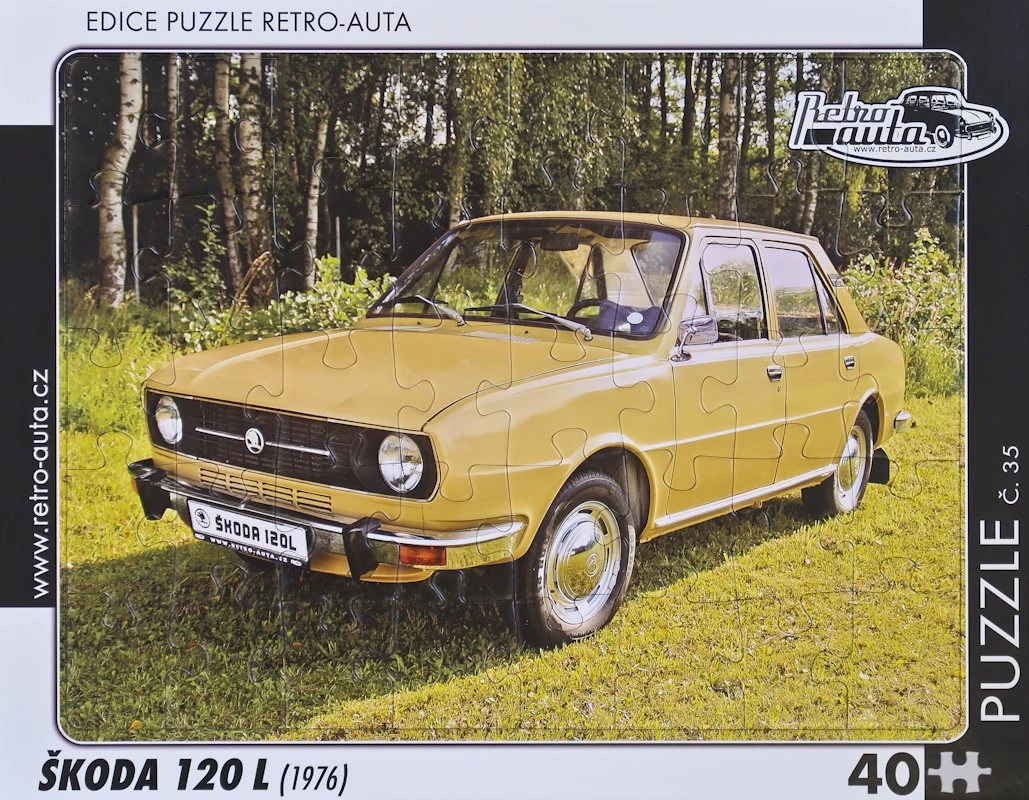 Puzzle RETRO-AUTA Škoda 120 L 40 dílků