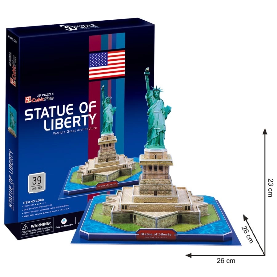 Levně CubicFun 3D puzzle Socha Svobody New York 39 ks
