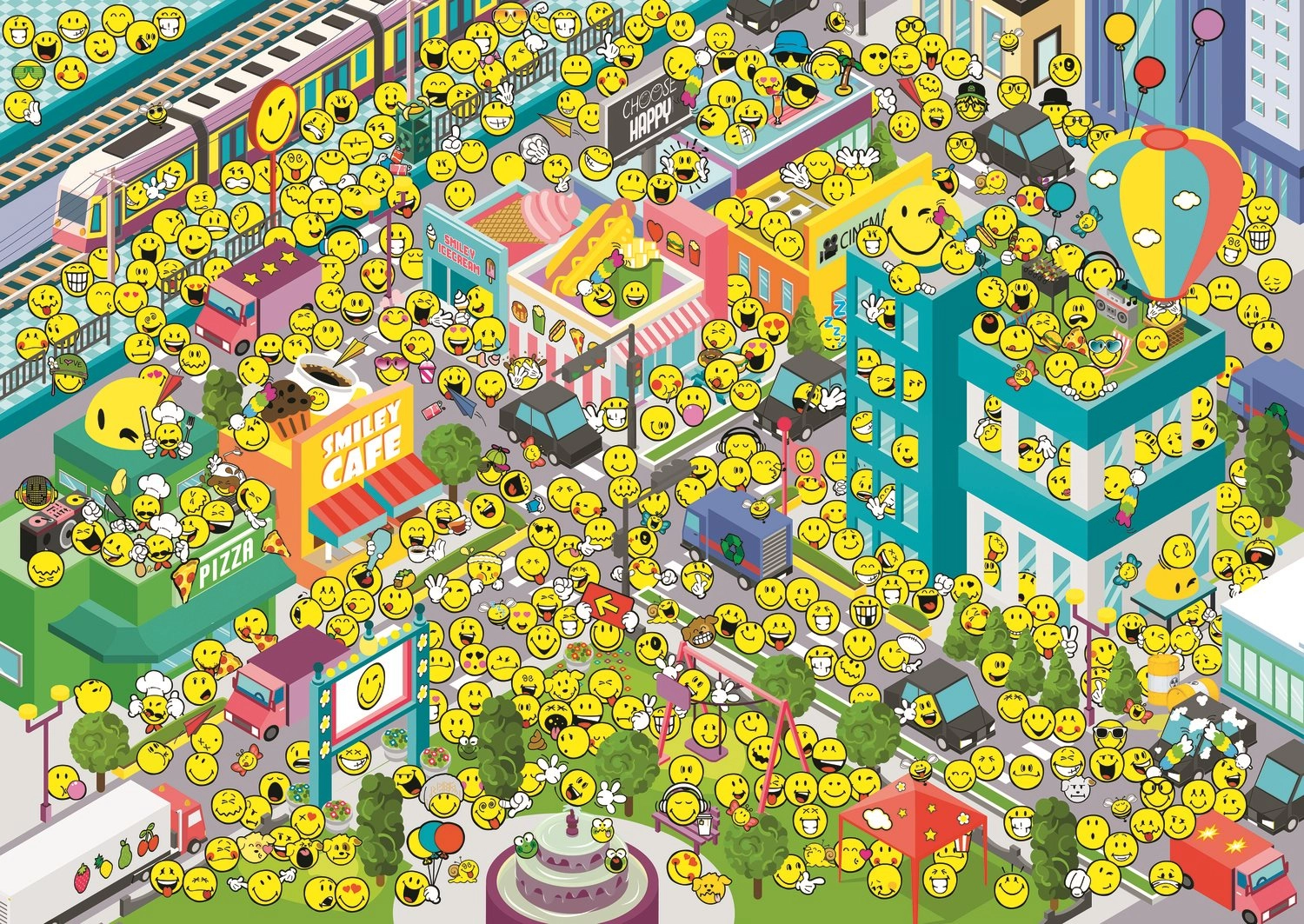 TREFL Smiley: Kde je Smiley? 500 dílků