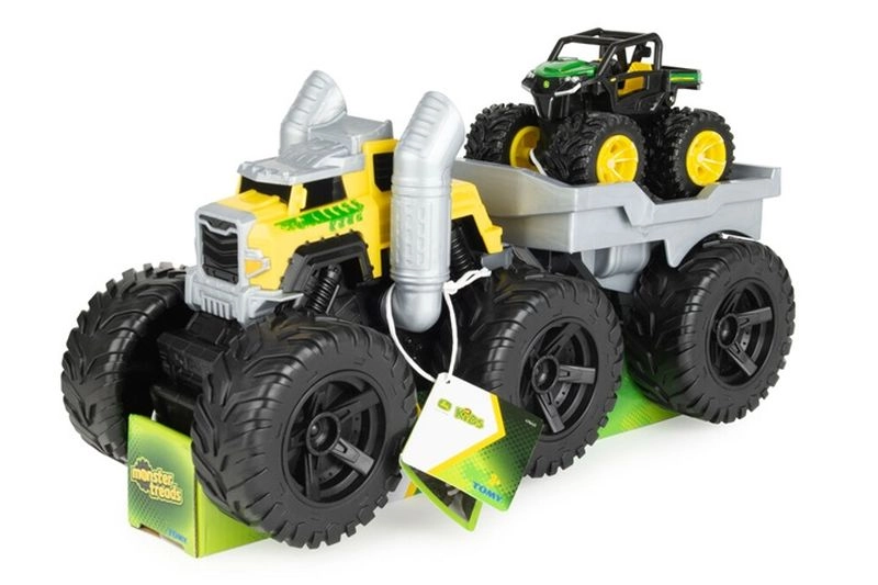 Tomy John Deere Monster treads roaring rev up hauler – sada monster trucku s přepravníkem a vozidlem gator