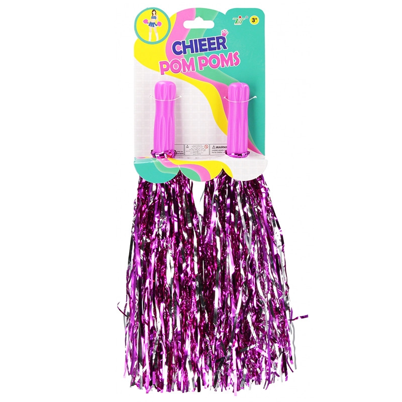 Růžové cheerleadingové pompony pro děti (pár)