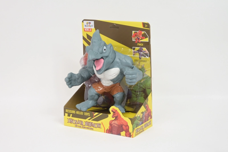Behemoth měkký plyšový dinosaurus šedý