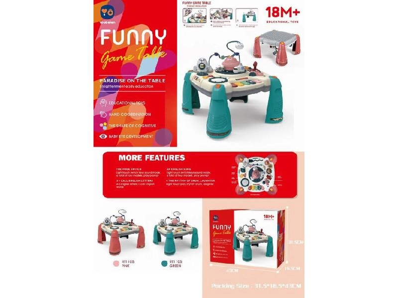 Multifunkční edukační stoleček Pianinko