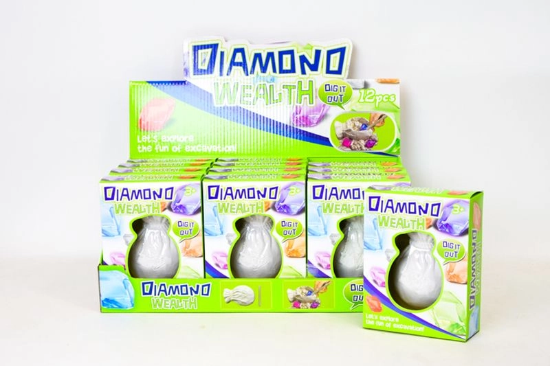 Diamanty – sada na vykopávání drahokamů (12 ks v displeji)