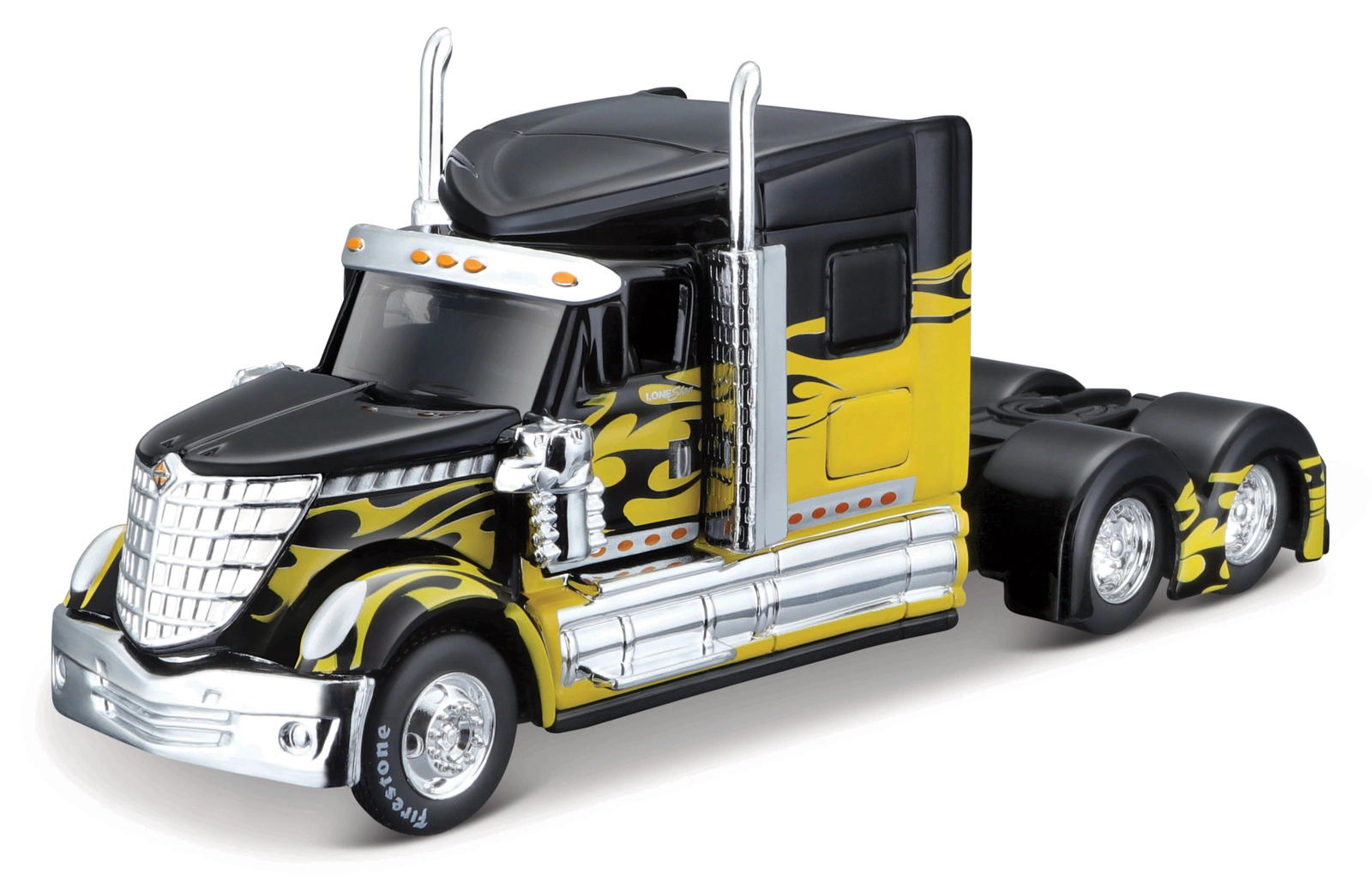 Levně Maisto Design Custom RigsInternational Lone Starčernožlutá1:64