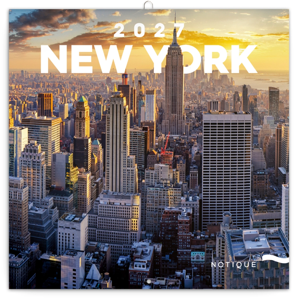 Notique nástěnný kalendář New York 2027 30 × 30 cm