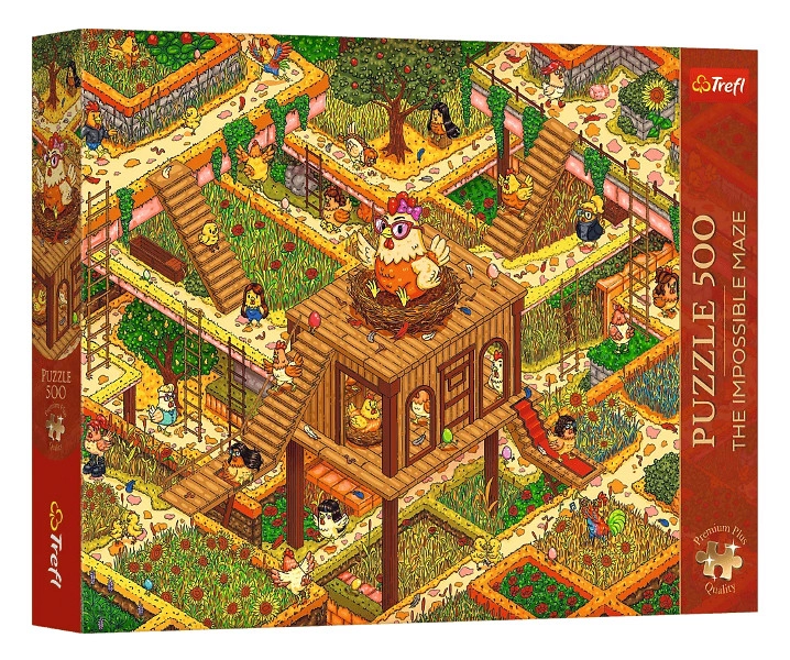 Puzzle Premium plus 500 dílků vtipná kuřátka