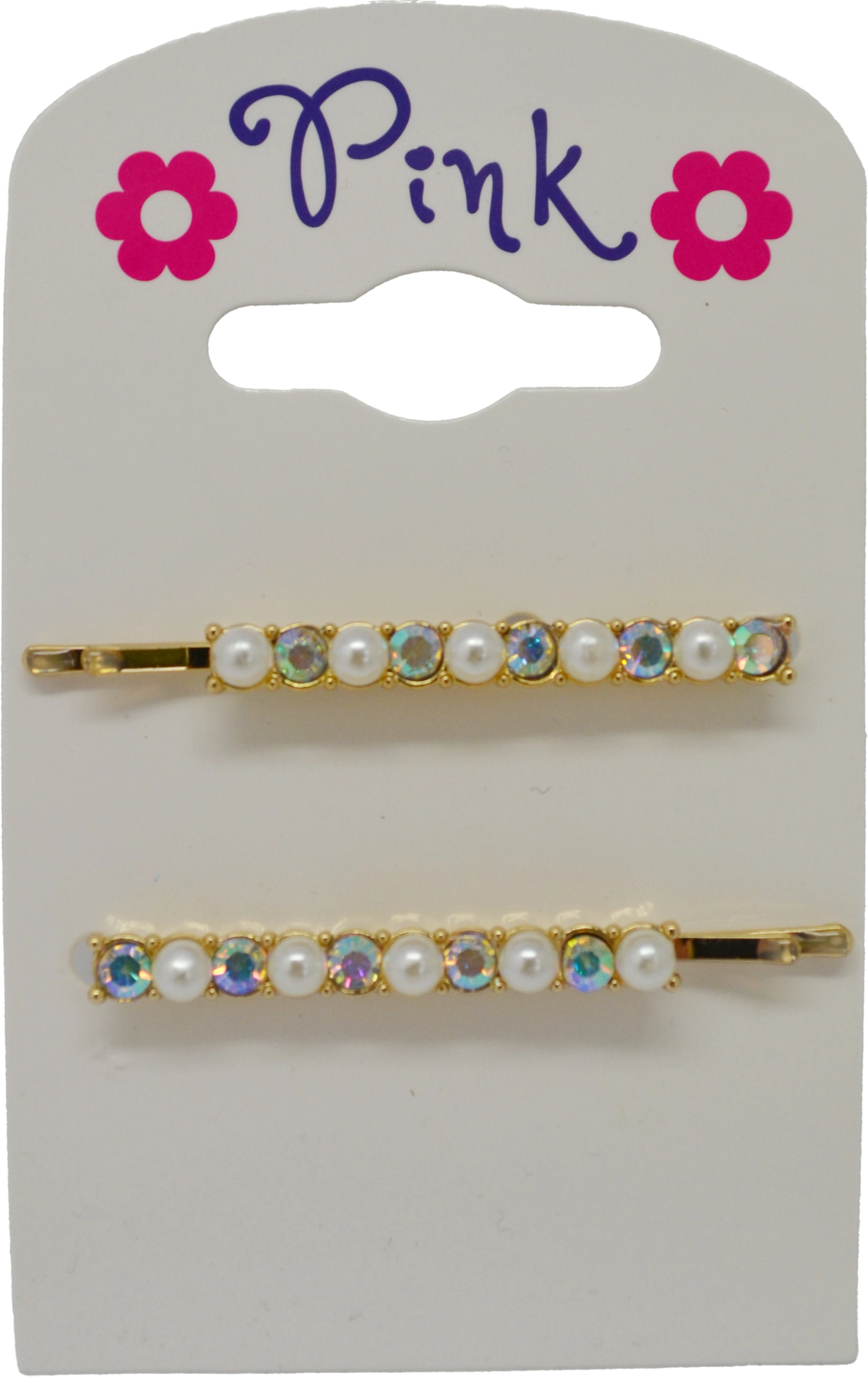 Sada 2 sponek do vlasů s perlami a kamínky