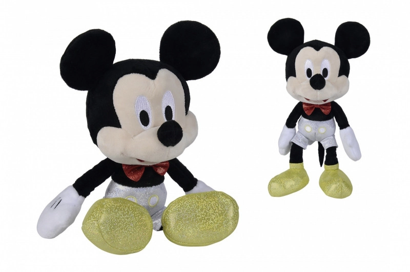 Plyšová hračka MICKEY MOUSE Disney 100, platinová edice, 25 cm