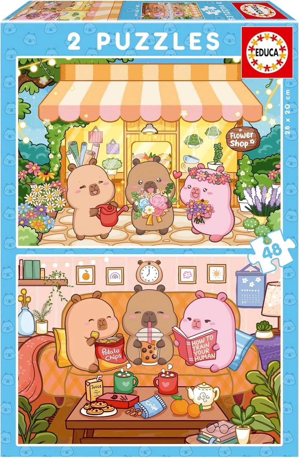 Educa puzzle CapyFun 2×48 dílků
