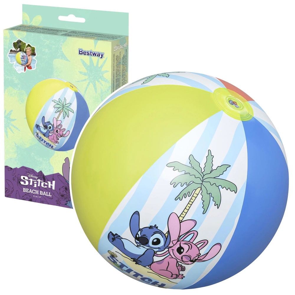 Levně Dětský nafukovací plážový míč Bestway Stitch 51 cm