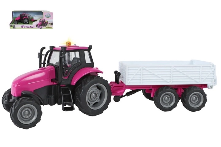 Traktor s přívěsem se světelnými a zvukovými efekty 25 cm
