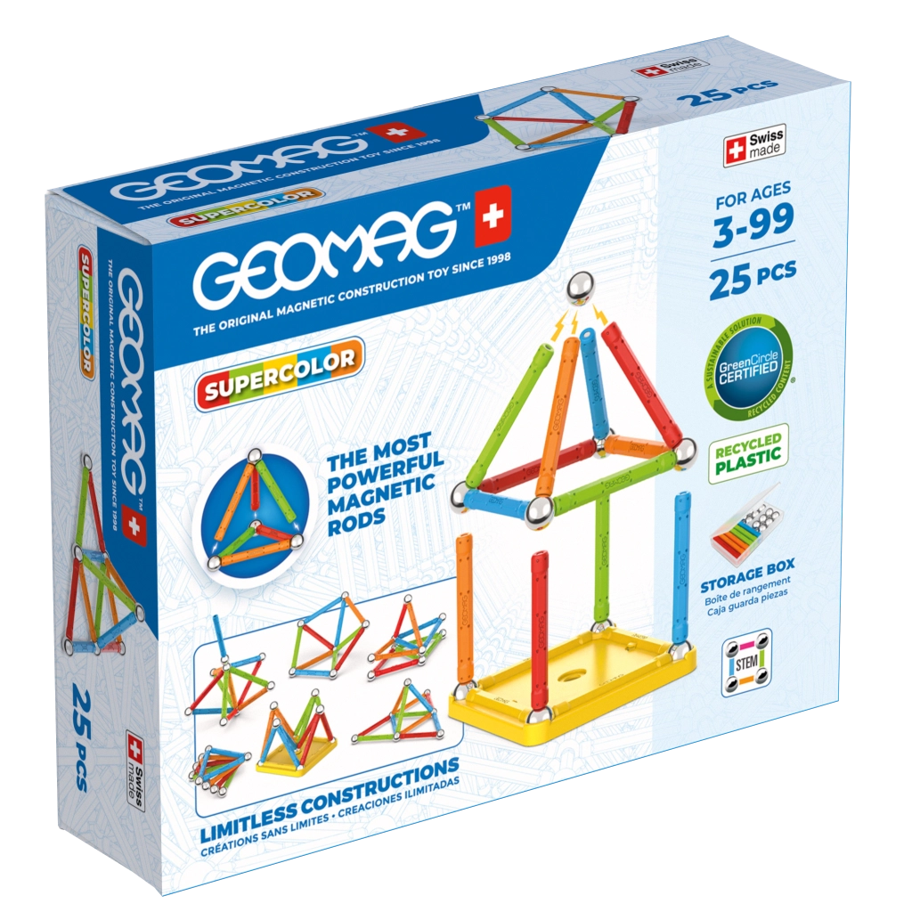 Geomag Supercolor magnetická stavebnice 25 dílků