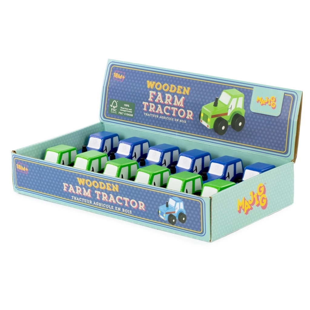 Dřevěný traktůrek z udržitelného dřeva