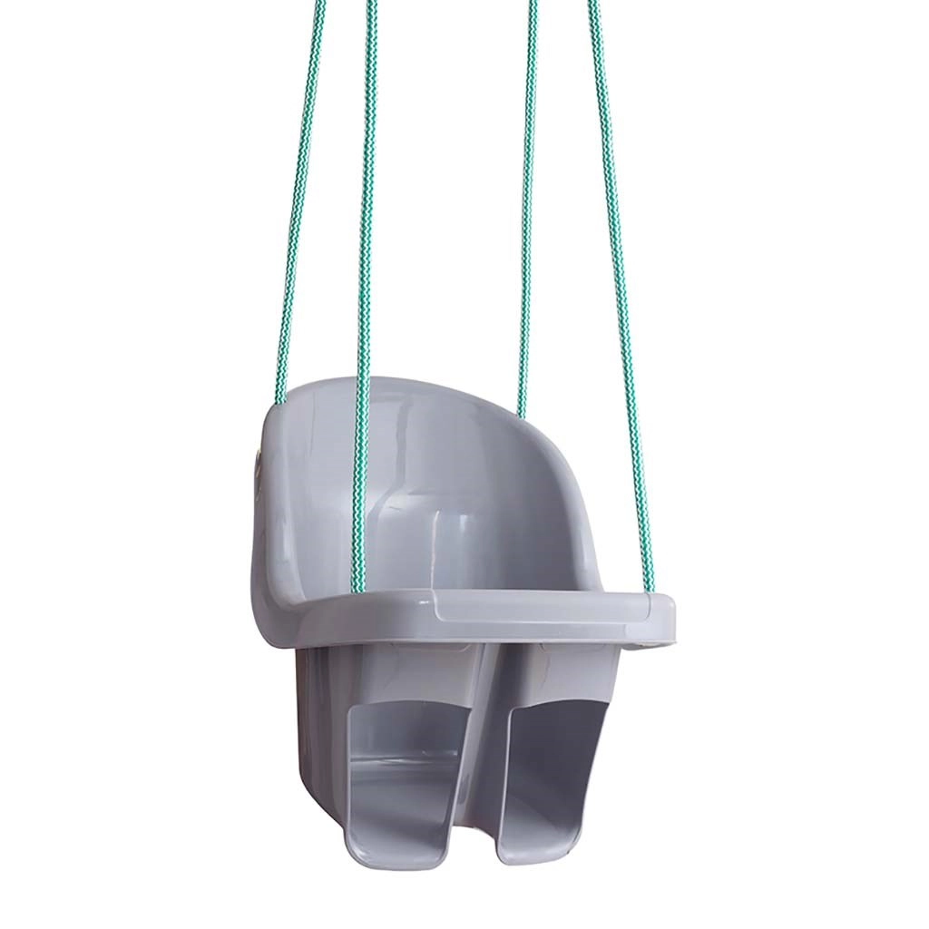 Dětská závěsná houpačka se zvýšeným opěradlem šedá