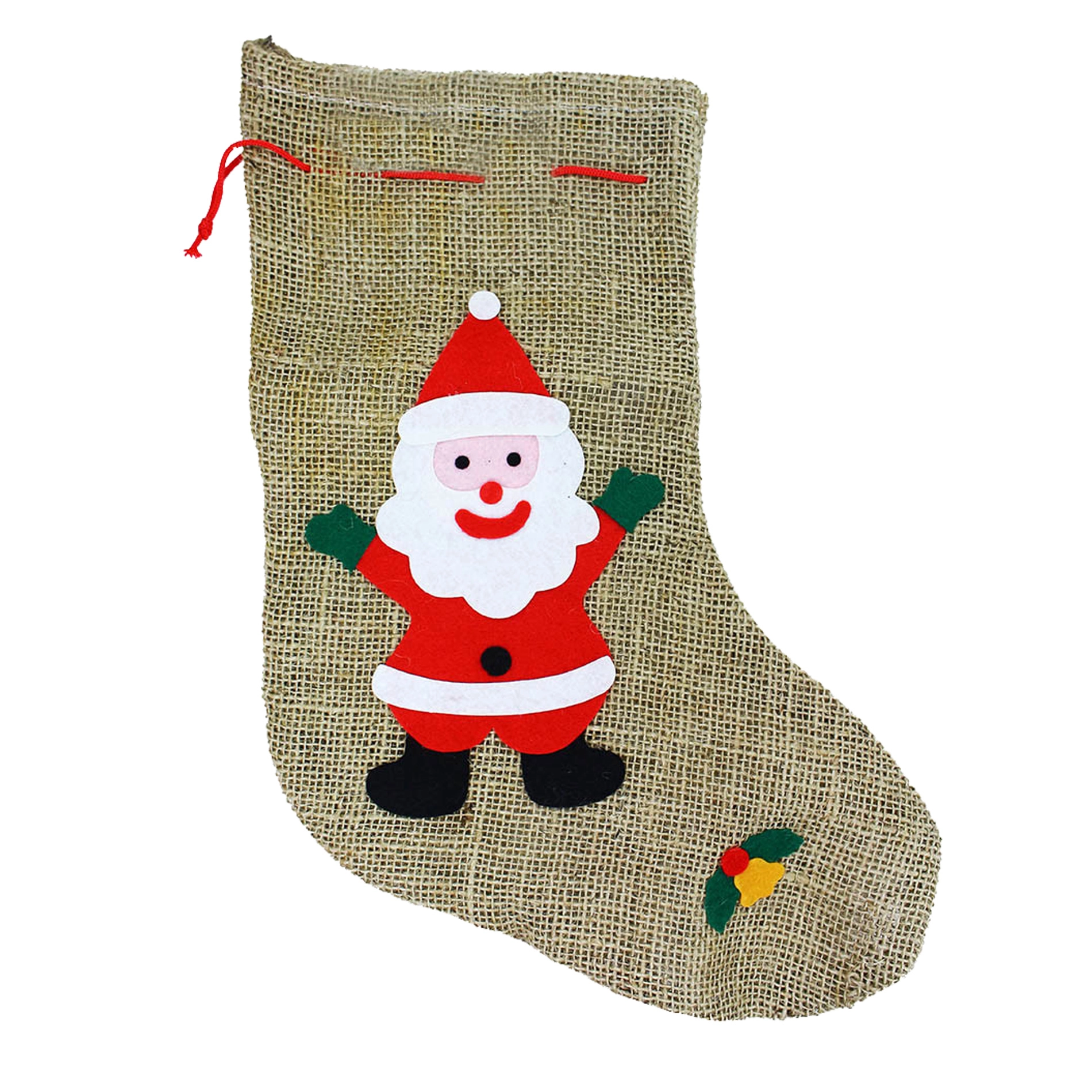 Rappa Punčocha Santa Claus Mikulášská režná s dekorem