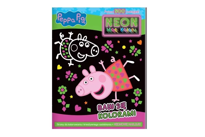 Peppa Pig – Neonová síla barev (omalovánky se samolepkami)
