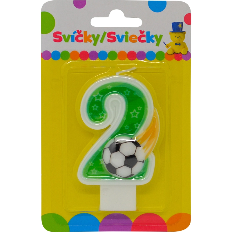 Narozeninová svíčka měsíc s číslem 2