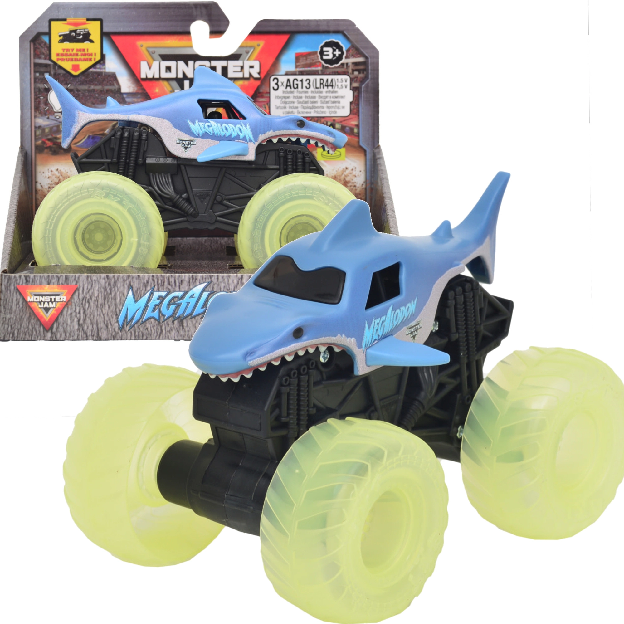 Monster Jam Megalodon 1:43 s podsvícenými koly