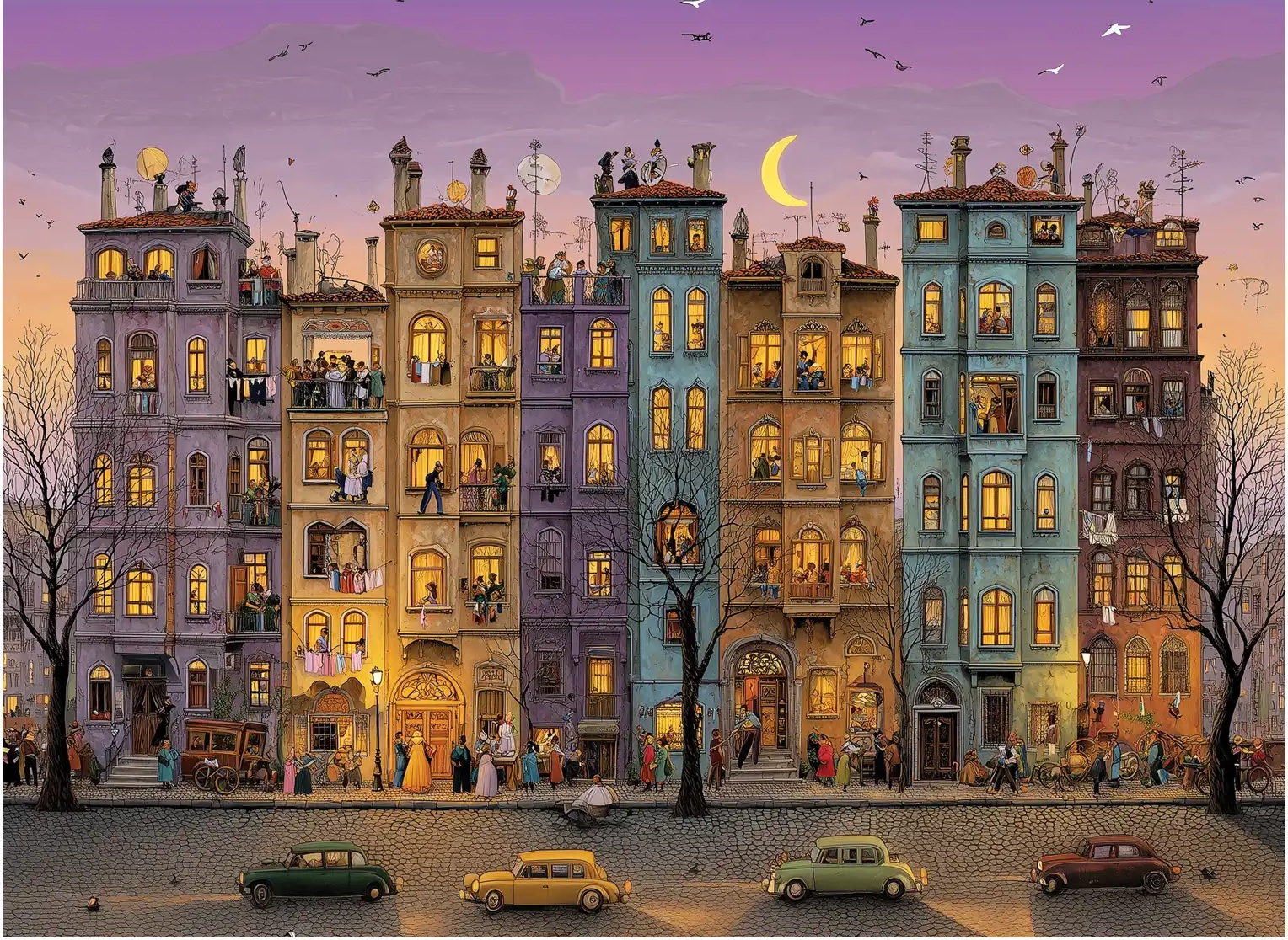 Puzzle Noční párty 1000 dílků ANATOLIAN