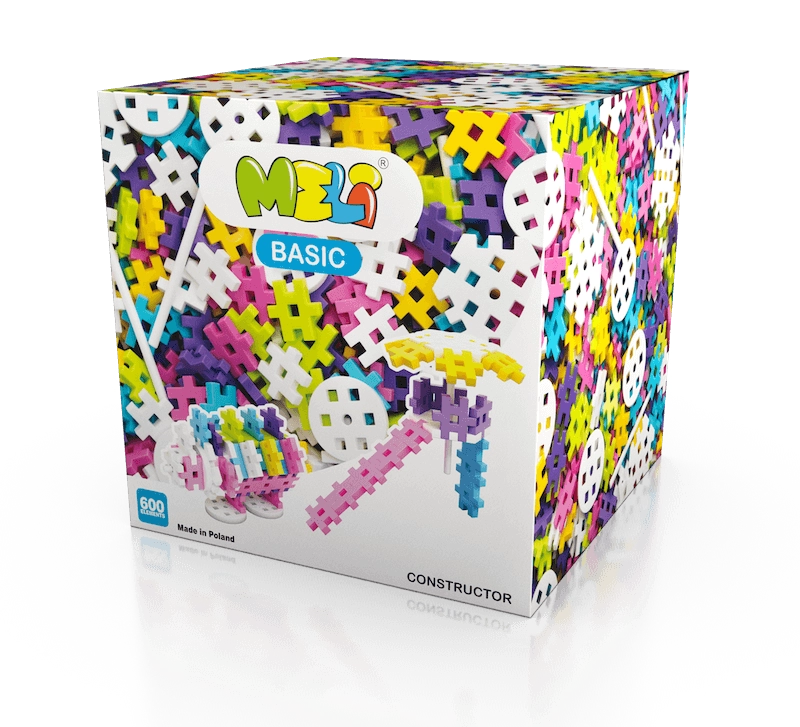 Stavebnice MELI Constructor Pink 600 dílků