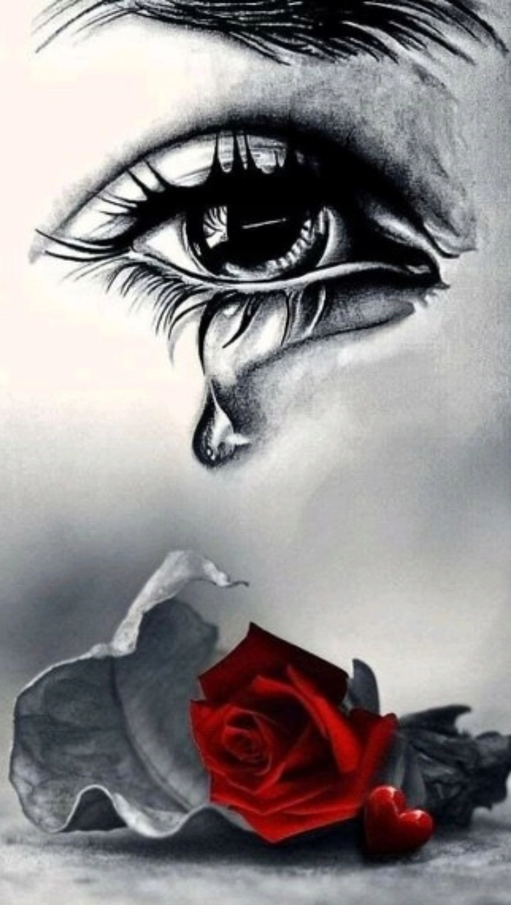 diamantové malování pláč nad růží 30 × 40 cm