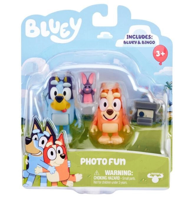 Levně Figurky Bluey a Bingo - Fotografie Zábava Set