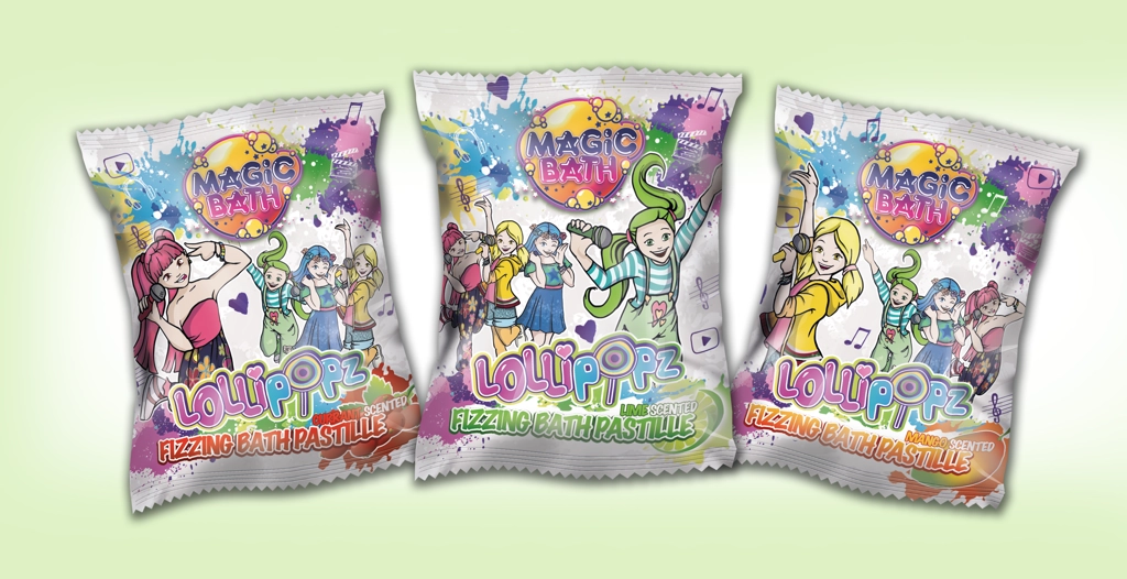 EP LINE Šumivá tableta do koupele Lollipopz 40 g