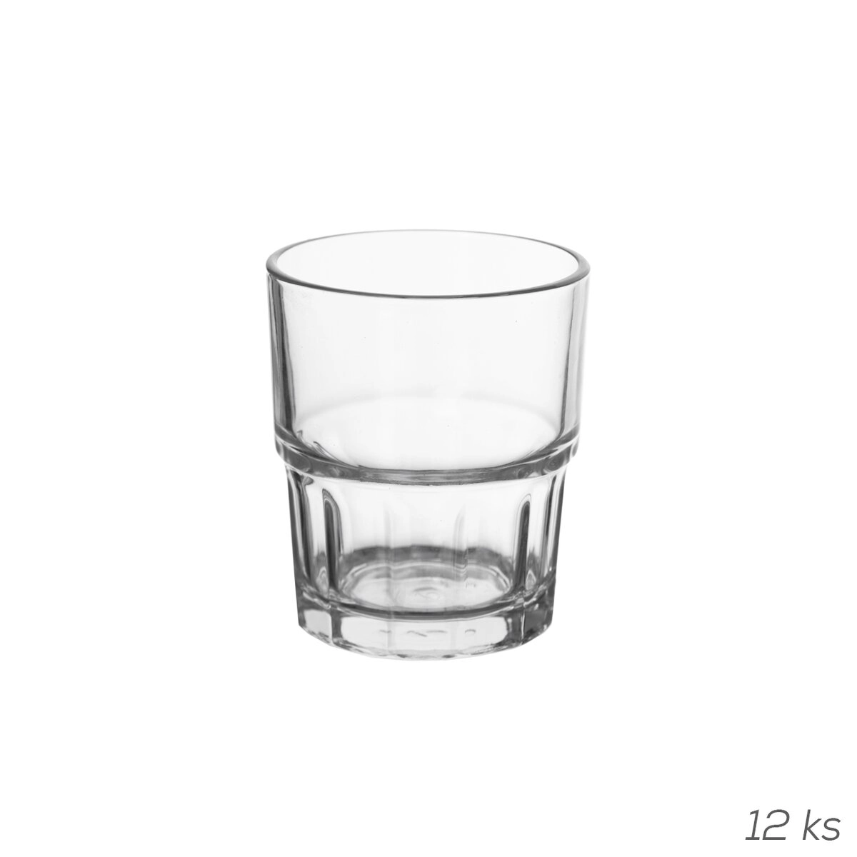 Stohovatelná sklenice 0,2 l čirá (12 ks)