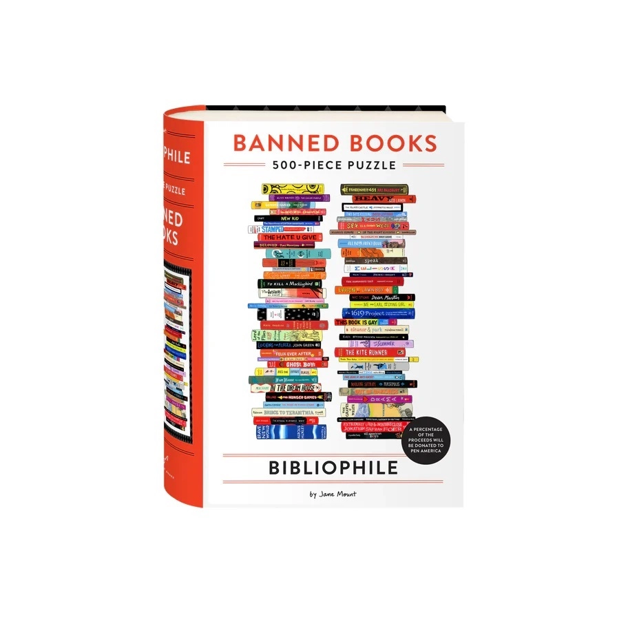 Levně Galison puzzle Bibliofilské zakázané knihy od Jane Mount, 500 dílků