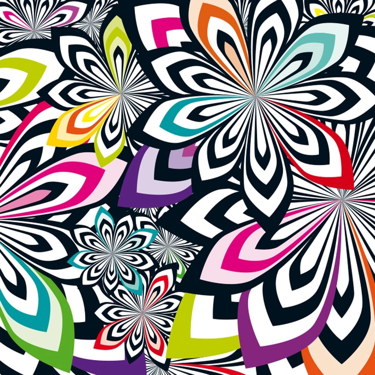 Curiosi čtvercové puzzle Q Shake – vzor IV, 72 dílků