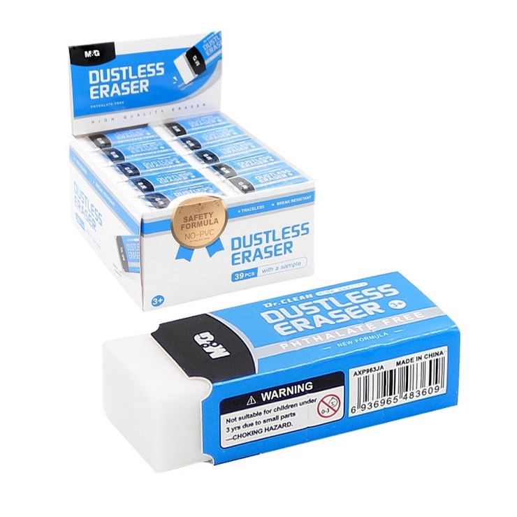 bezprašná guma m&g bílá