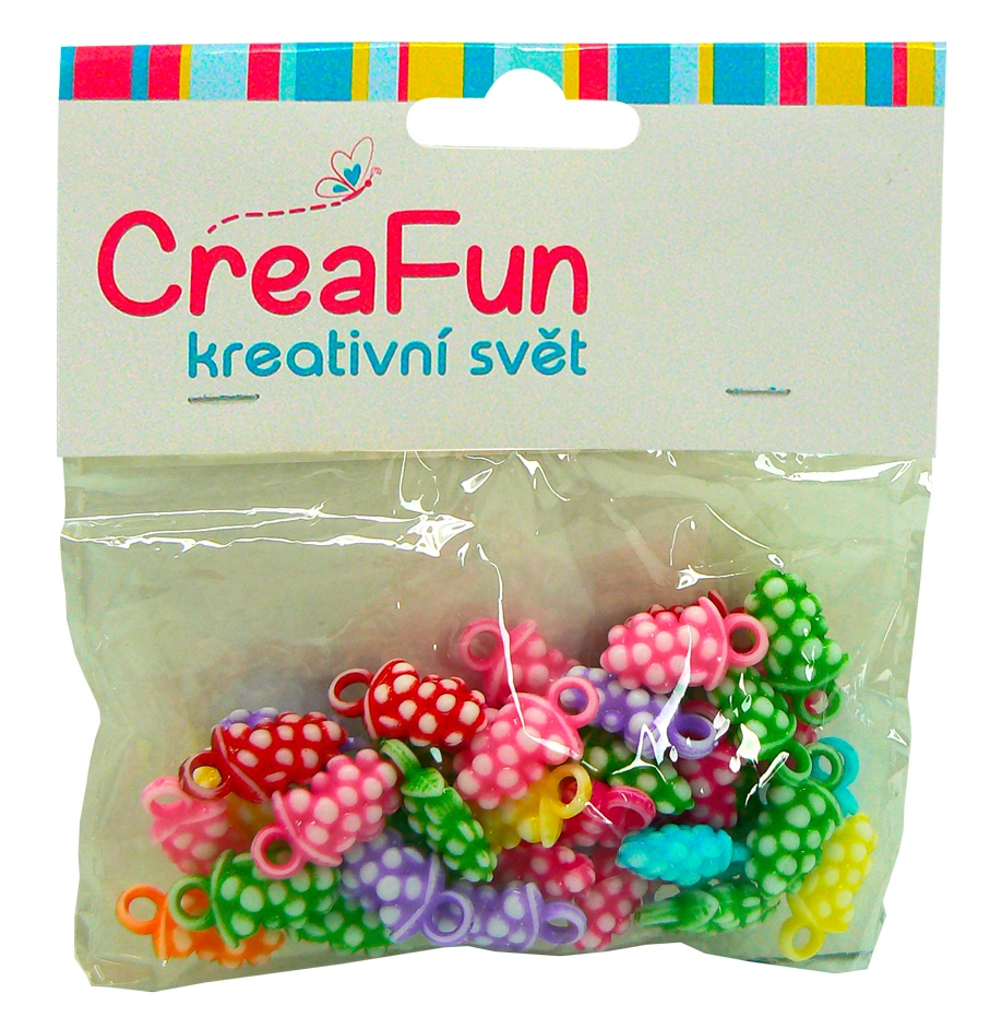 Sada přívěsků jahoda – 4 ks