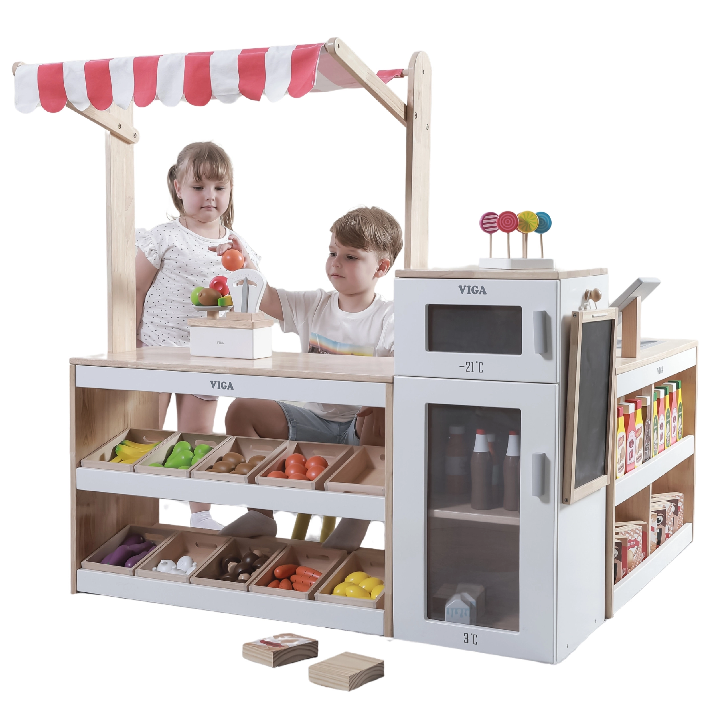 Levně Viga dřevěný obchodní stánek supermarket XXL