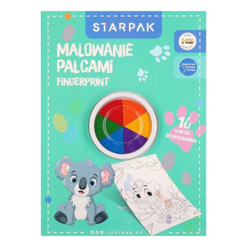 Prstové barvy s omalovánkami zvířátka