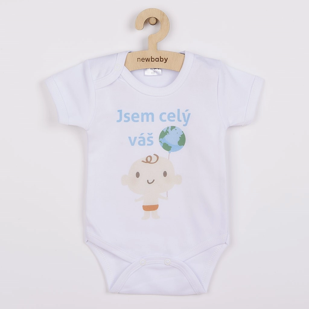 Kojenecké body s krátkým rukávem New Baby Jsem celý váš svět
