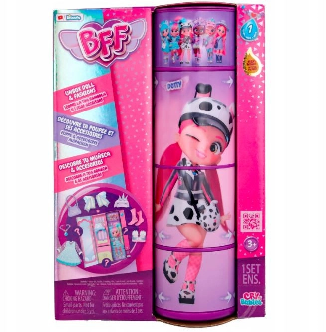 Panenka CRY BABIES BFF Dotty – módní teen s doplňky