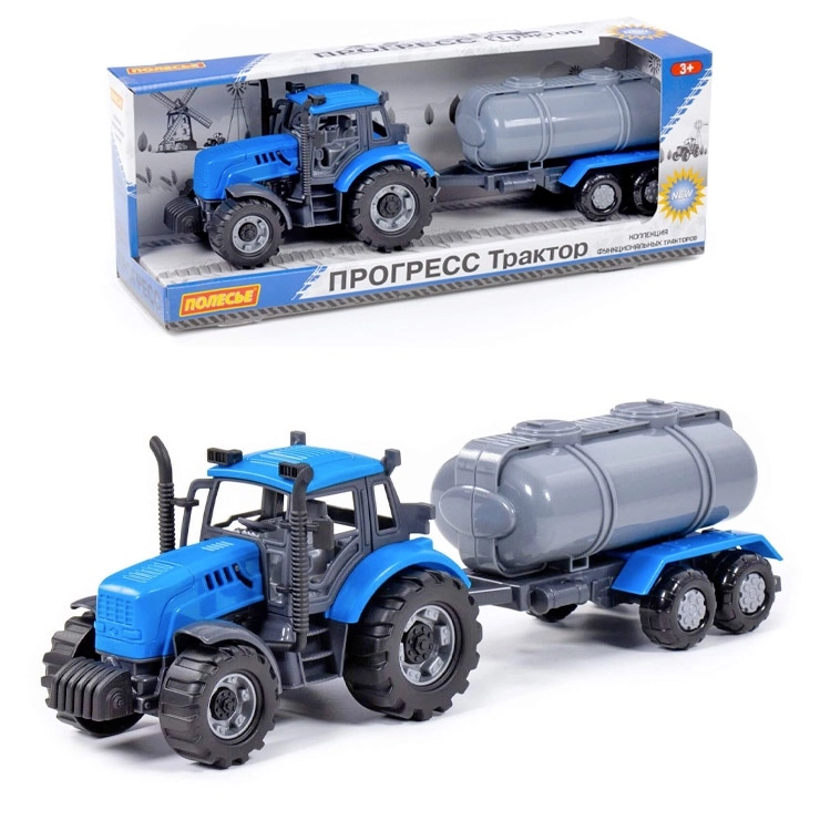 Traktor Progress s cisternovým přívěsem