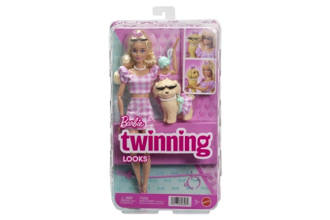Barbie dvojitý kostým s mašlí – panenka s pejskem