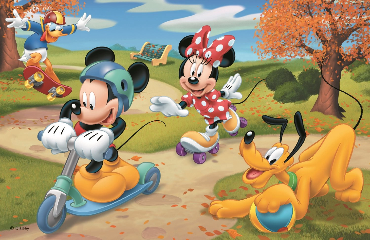 TREFL Puzzle Mickey Mouse: Bruslení v parku 54 dílků