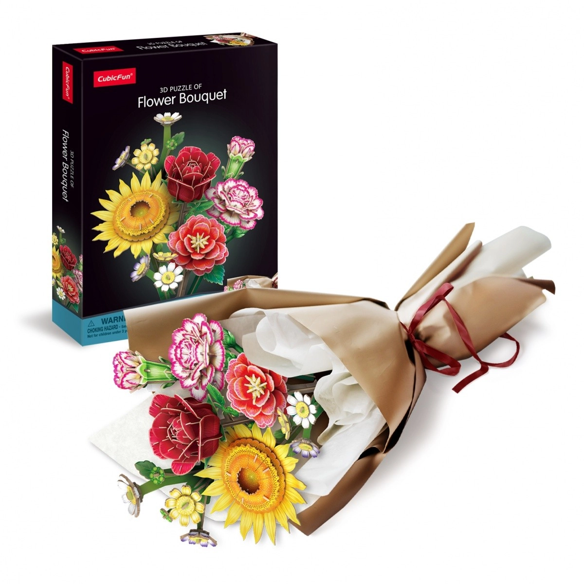 Puzzle 3D – kytice květin
