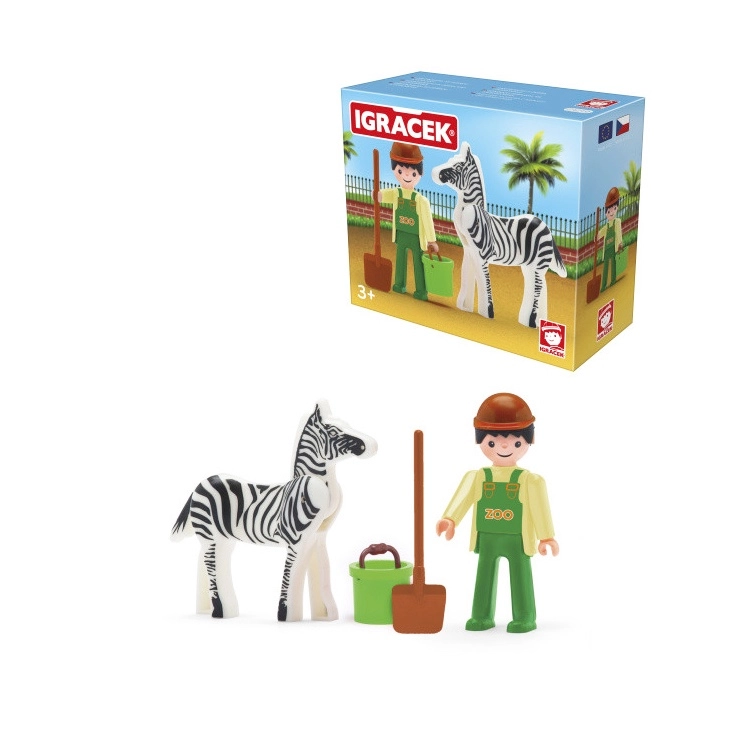 Efko IGRÁČEK Ošetřovatel se zebrou a doplňky