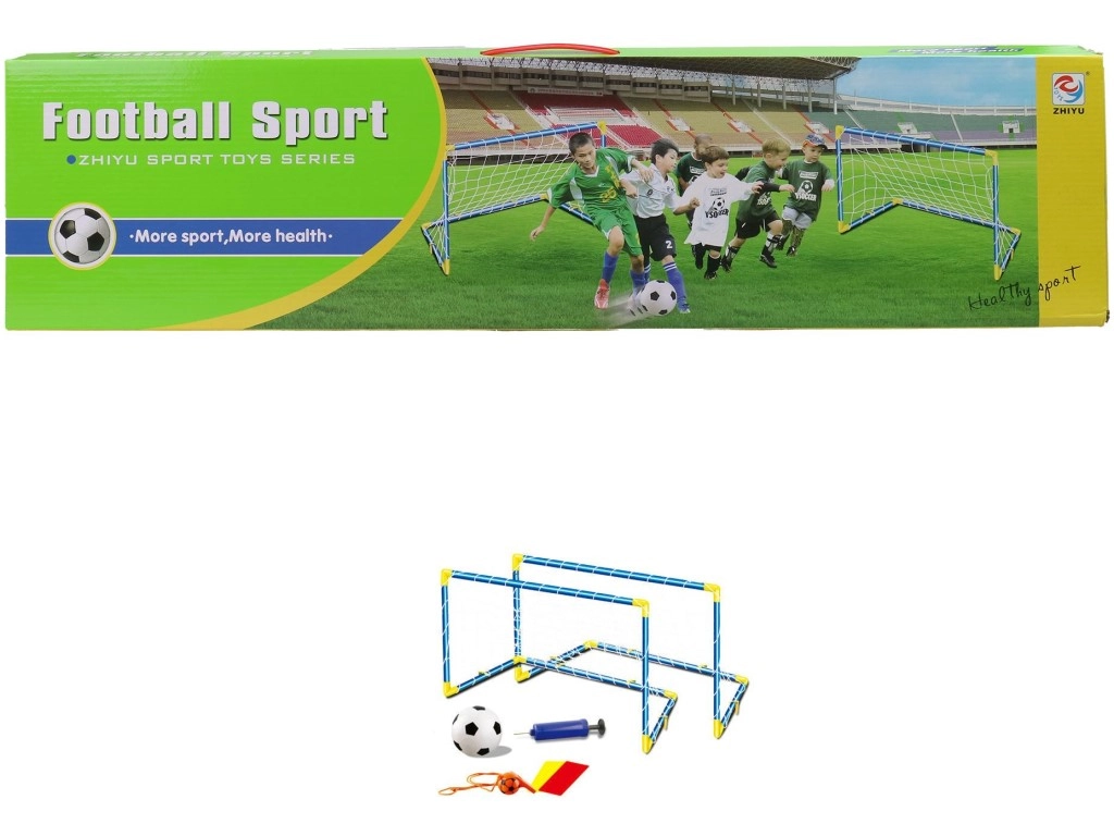 Fotbalový set pro děti se dvěma brankami, míčem a pumpičkou