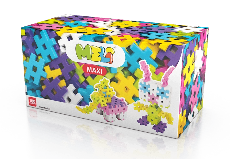 Stavebnice meli maxi pink 100 ks