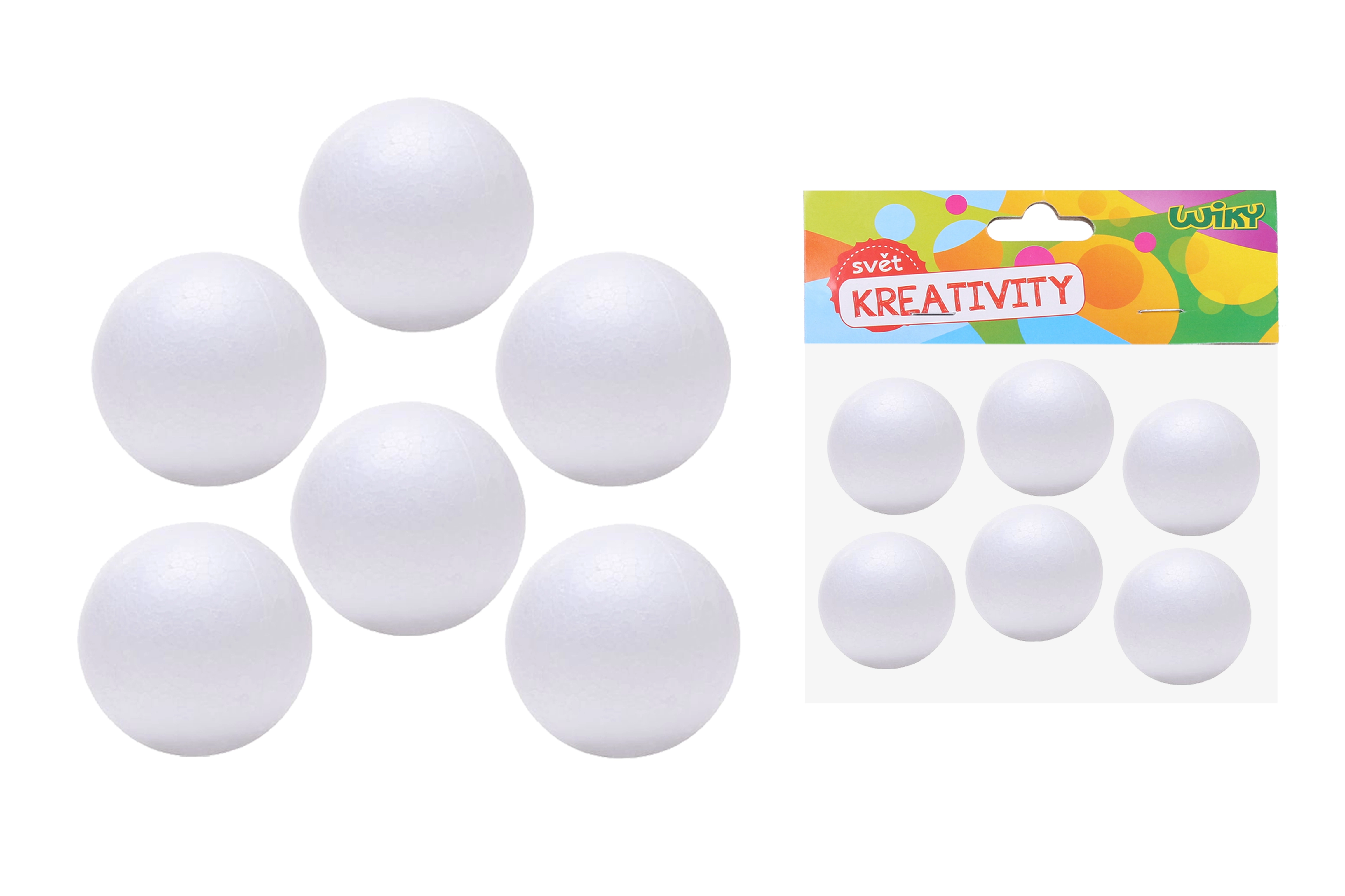 Levně Wiky Koule dekorační polystyrénové 6 cm 6 ks