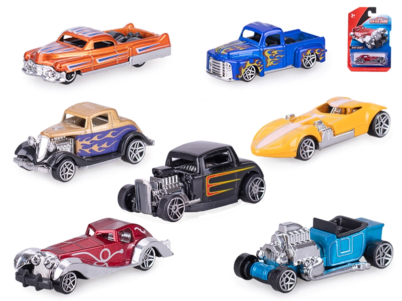 Kovové závodní autíčko 8 cm s volným chodem