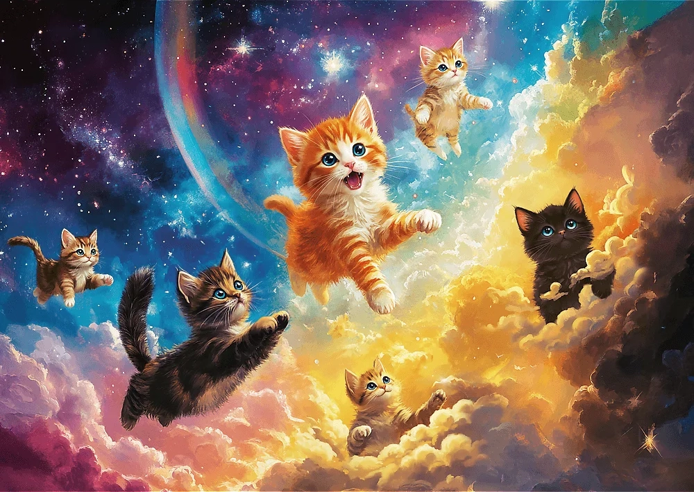 Puzzle vesmírné kočky 500 dílků TREFL