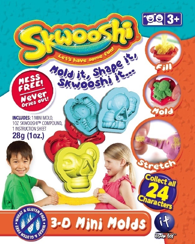 Skwooshi sběratelské sáčky s modelínou a 3D mini formičkou