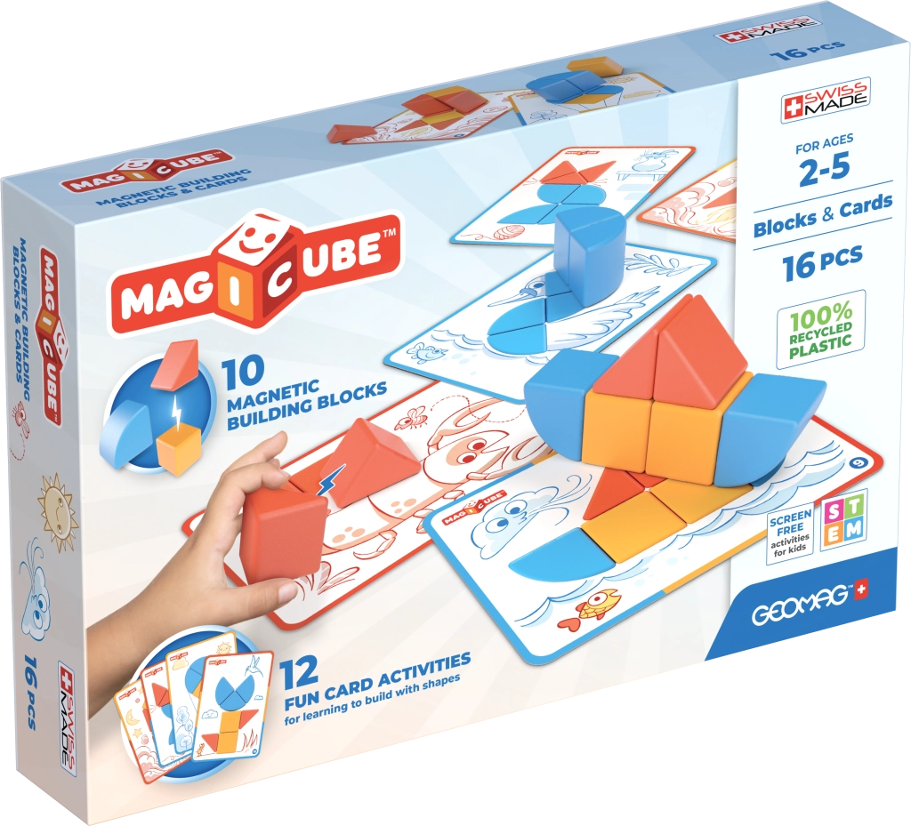 Geomag Magicube Blocks & Cards – magnetická stavebnice 16 dílků