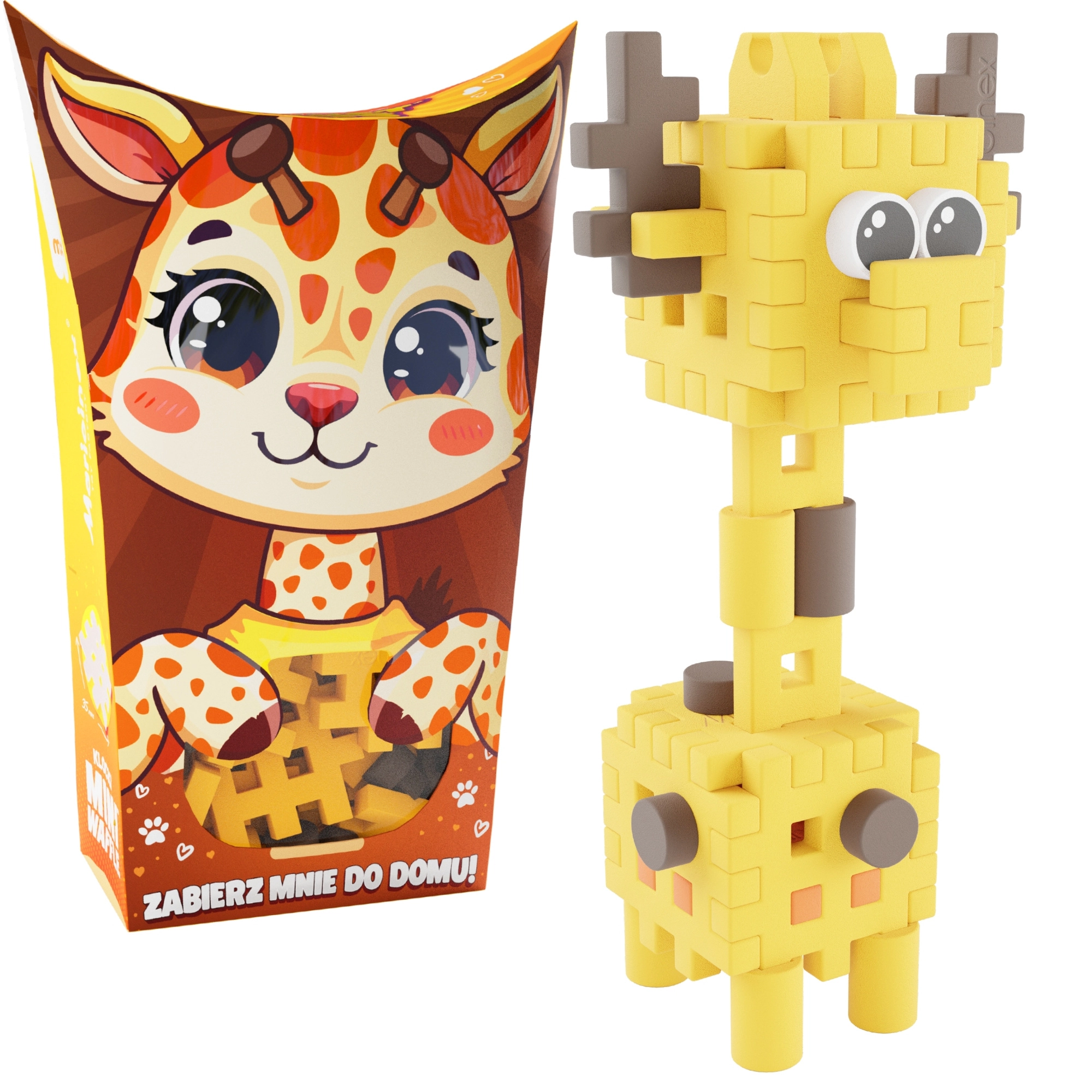 Stavebnice Mini Waffle Pocket Pets – žirafa